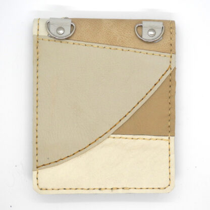 Genuine Leather Cream/Tan/Grey Patchwork Handbag - Image 3