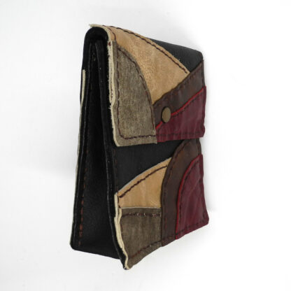 Genuine Leather Black/Brown/Tan/Red Patchwork Handbag - Image 2